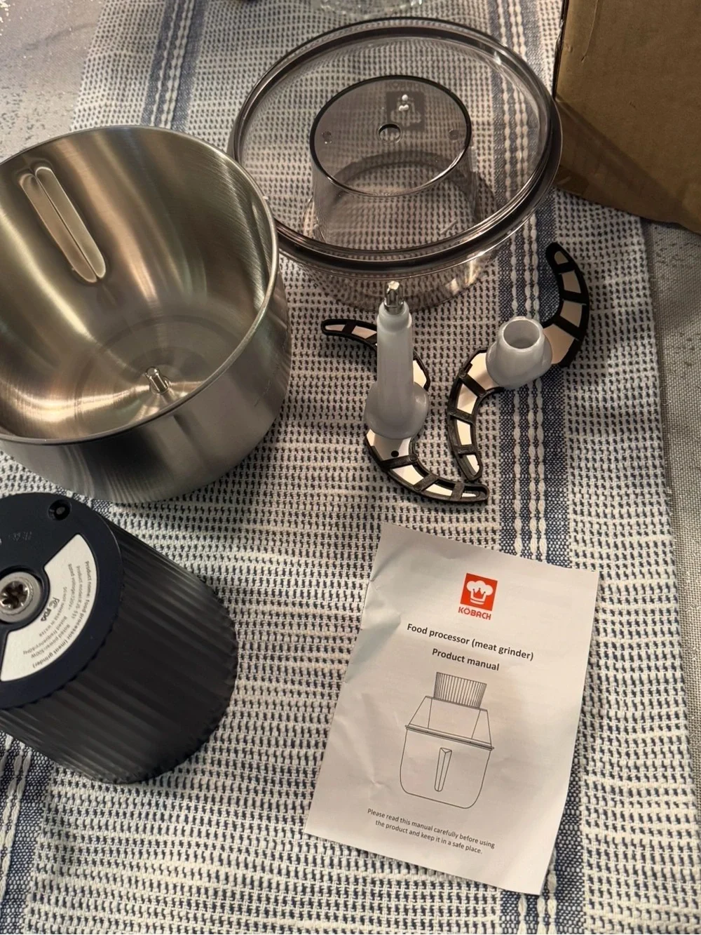 Stainless Steel Electric Meat Grinder Chopper - Black/Clear